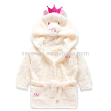 Kinder mit Kapuze Terry Robe Fleece Bademantel, Pyjama Nachtwäsche für Kinder, 100% Polyester, extra bequem und weich